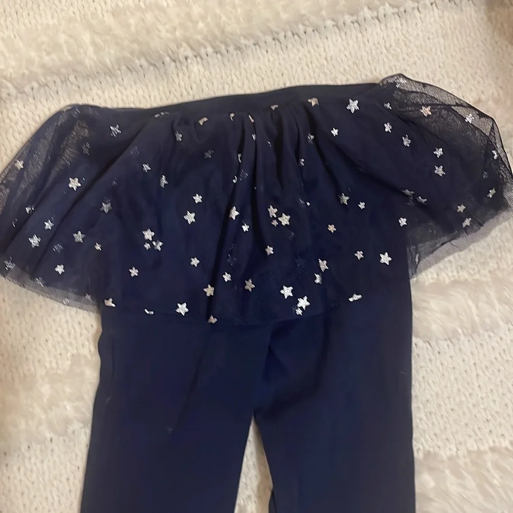 Carter’s tutu pants baby girl size 24M navy blue stars purple stripes bundle 2